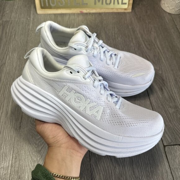 HOKA W BONDI 8 Shoes Women's Size 9 B White Runing Walking 1127854 WWH